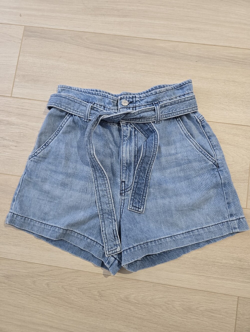BA&SH Tie Waist Jean Shorts